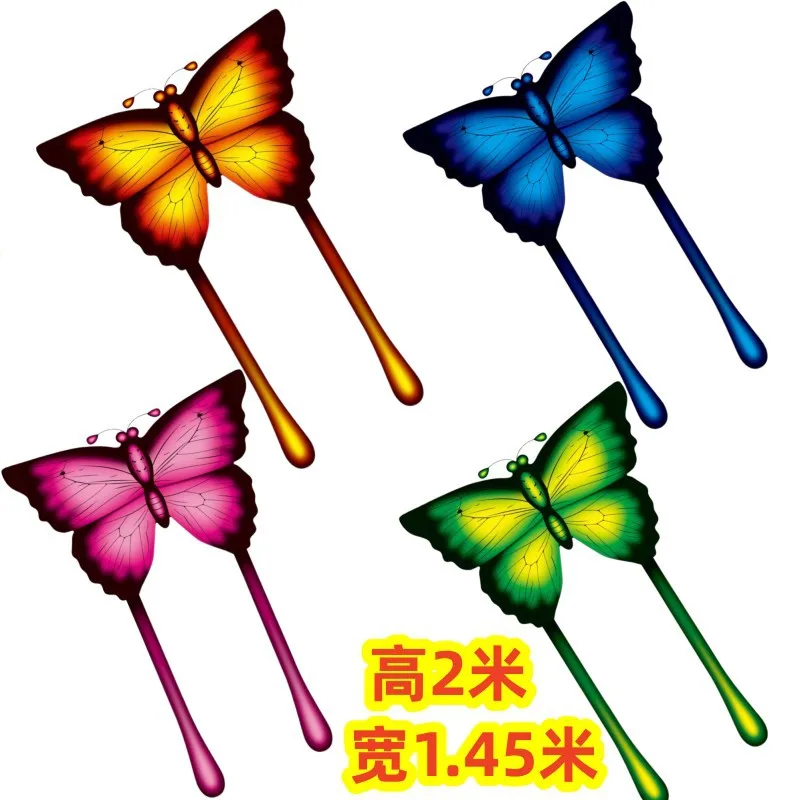 طائرة شراعية طائرة ورقية المراعي نسيم طائرة ورقية لتطيران الأطفال الكبار فراشة طويلة الذيل الطائرات الورقية لا سلسلة القماش القطني في الهواء الطلق متعة ألعاب رياضية 1.5 متر