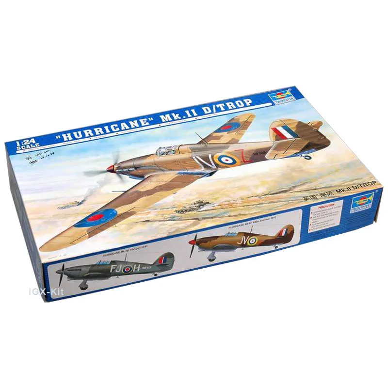 Trumpeter 1/24 02417 British Hawker Hurricane MkIID Tropical Fighter Plane Aircraft Military Assembly Plastic Model Building Kit