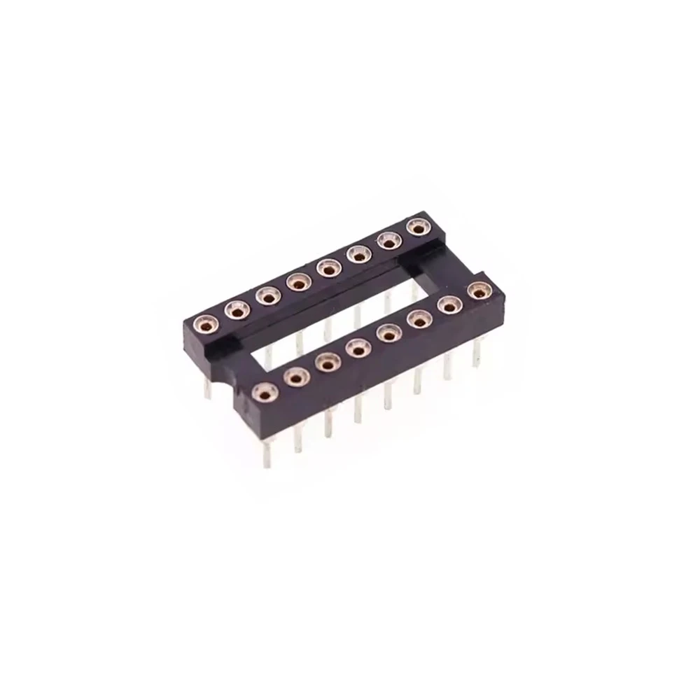 10PCS DIP-16 Round Hole Square Hole 16 Pins 2.54MM DIP DIP16 IC Sockets Adaptor Solder Type 16 PIN IC Connector