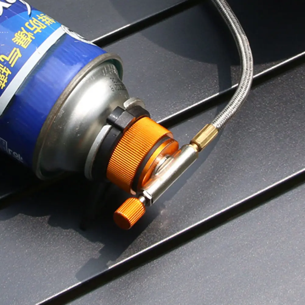 

Propane Tank Adapter Small Portable Brass Furnace Converter Outdoor Camping Gas Tank Convert Head Professional Stove Converter