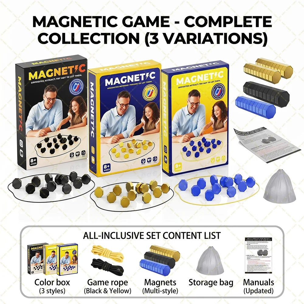 Outdoor-Partyspiele Dekoration Magnetstein-Spiel Interaktives Magnetbrett-Strategiespiel Hohe Qualität längste Seite 3,4 cm