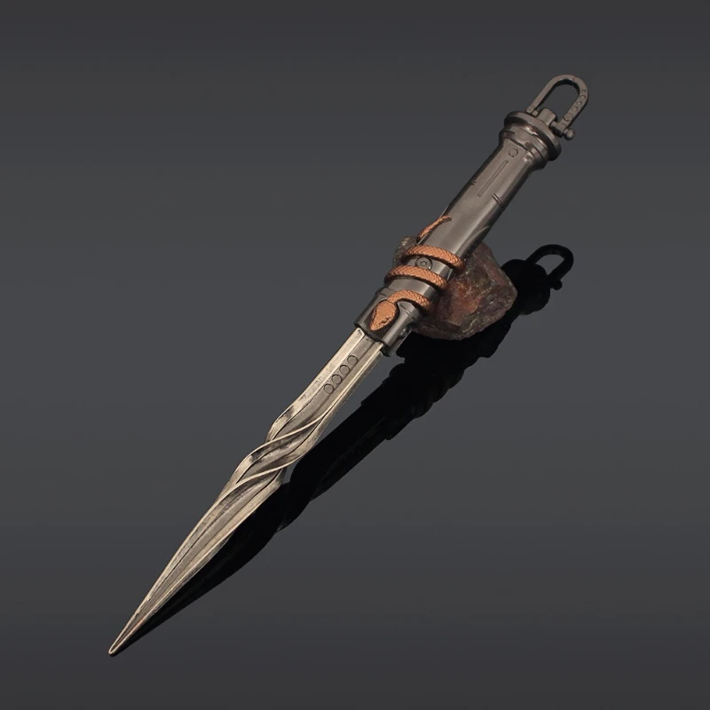 25 cm/9.84in Arena Breakout Disco Denti Armi malese Modelli Armatura Lama Gioco Periferico Coltelli da esterno Artigianato Regali Giocattoli per ragazzi