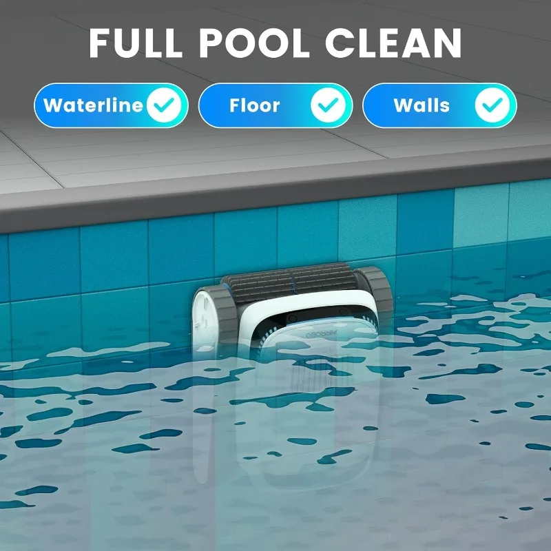 AIRROBO Pool Vacuum for Inground Pools, Smart Navigation Pool Cleaner Robot, Wall Climbing Cleaner, Cleans Floors