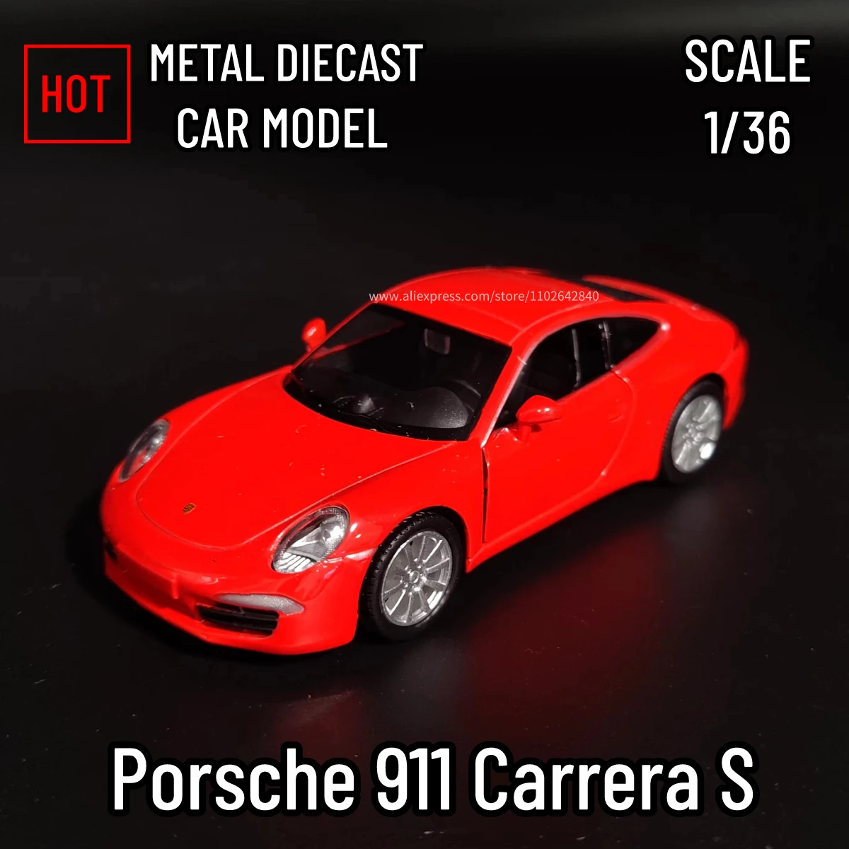 

Модель спортивного автомобиля Carrera S 1:36 WELLY Porsche 911, модель игрушечного автомобиля из металлического сплава, коллекционный подарок, детская игрушка