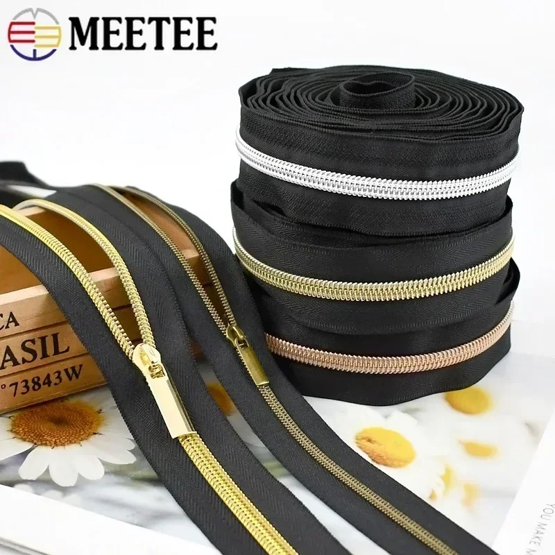 2-10 م ميتي 3 #   5 #   سحابات النايلون الإغلاق سستة المنزلق مجتذب حقيبة الملابس البريدي بواسطة متر السحابات طقم تصليح DIY بها بنفسك الخياطة الملحقات