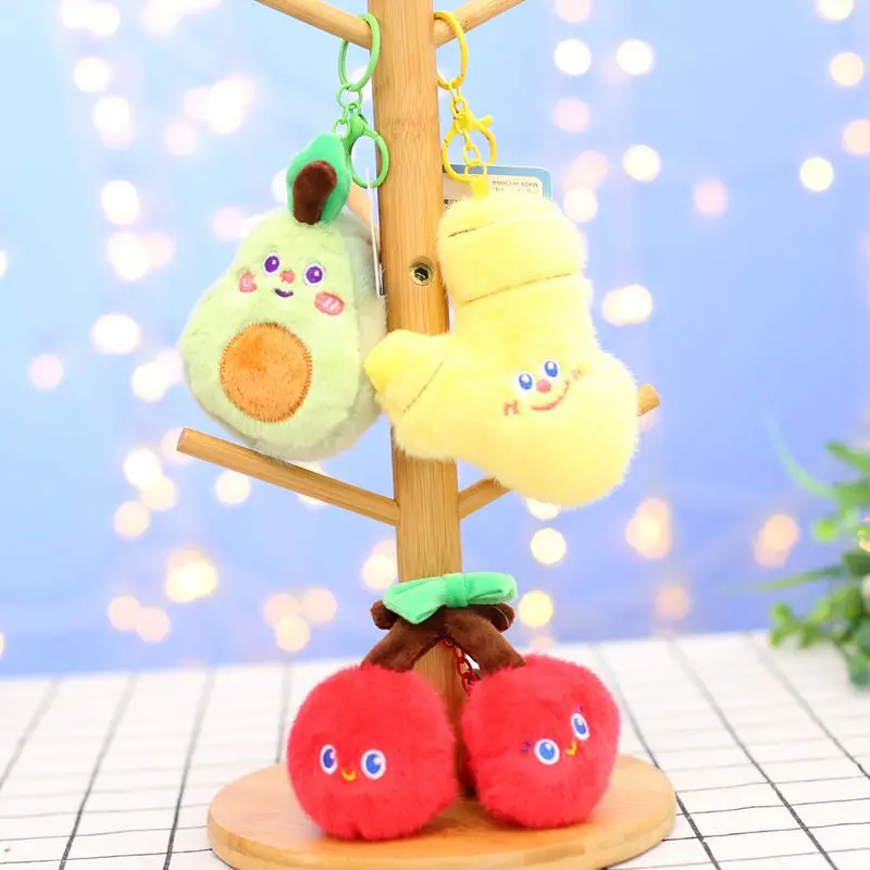 

10-11 см 40 шт., оптовая продажа, новые милые дети, мини-плюшевый брелок с овощами и фруктами, мини-морковка, арбуз, плюшевая игрушка, ключ для куклы