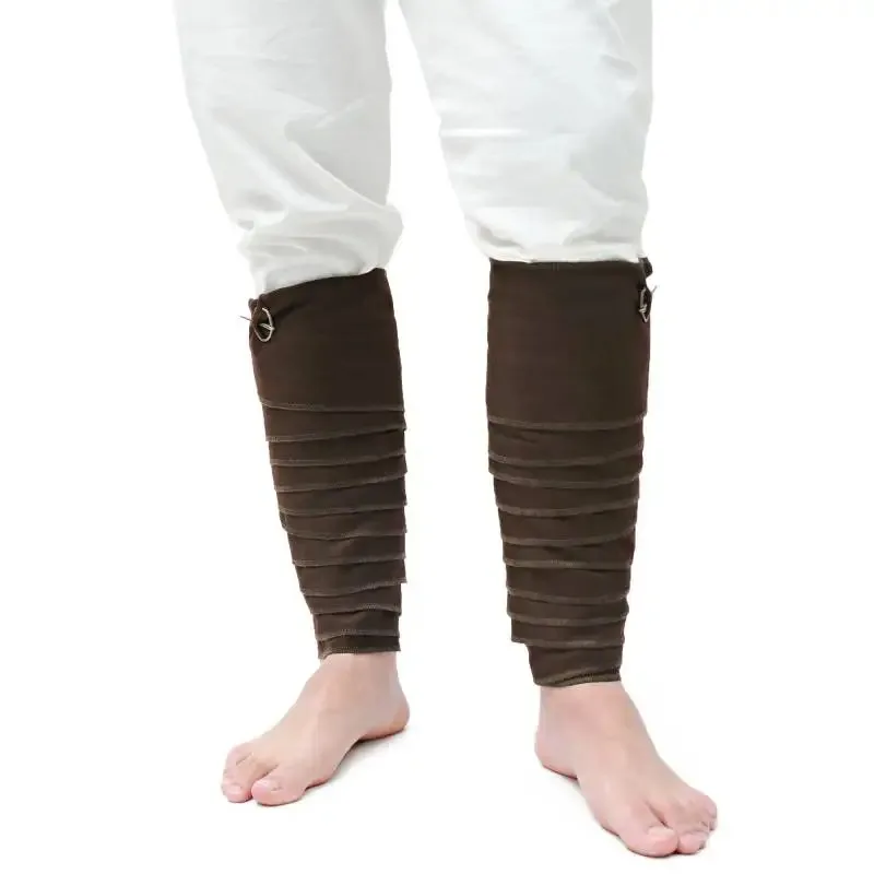 Wu01 wenam medieval 138 "envoltórios de perna para homens com broche viking alfinetes pirata cosplay traje histórico bezerro bandagem perna wrapjk5 *!