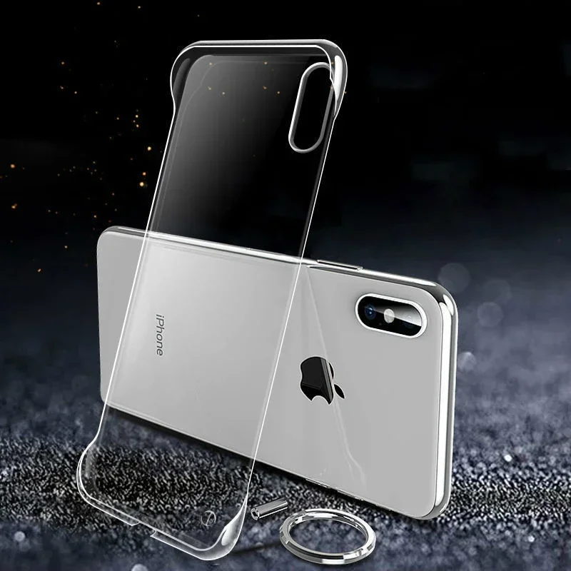 Ultra Thin Frameless Clear Phone Case For iPhone 16 15 14 13 12 Mini 11 Pro XS Max XR X 8 7 Plus SE 2020 Transparent Cover