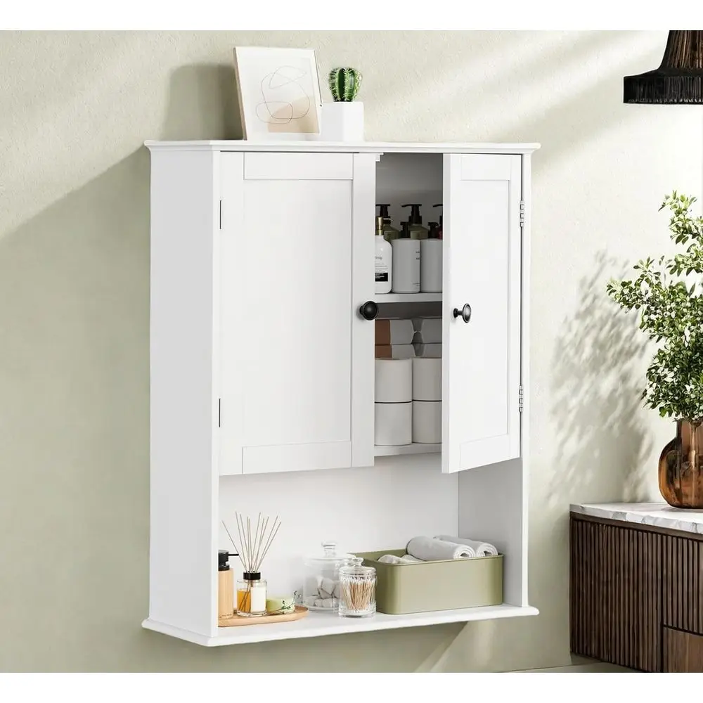 

Навесной белый медицинский шкаф 24x30 с регулируемыми полками для хранения в ванной и прачечной над унитазом