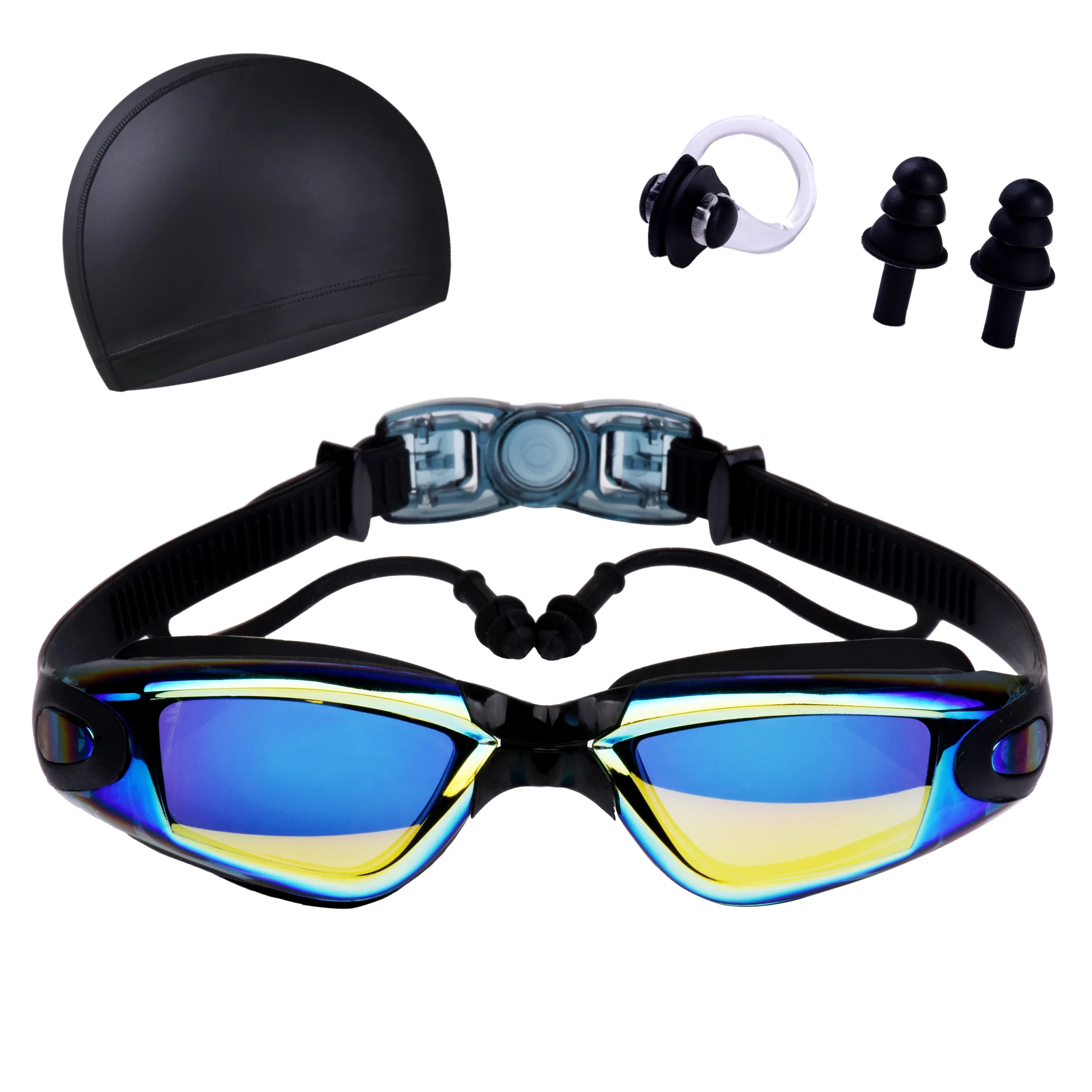 

Men's high-definition waterproof and fog-proof swimming glasses men's and women's adult eye protection colorful swimming goggles
