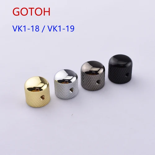 Imagen 1 del producto GOTOH-perilla de Metal de latón para guitarra, accesorio Original de cúpula para bajo, VK1-18/VK1-19, hecho en Japón