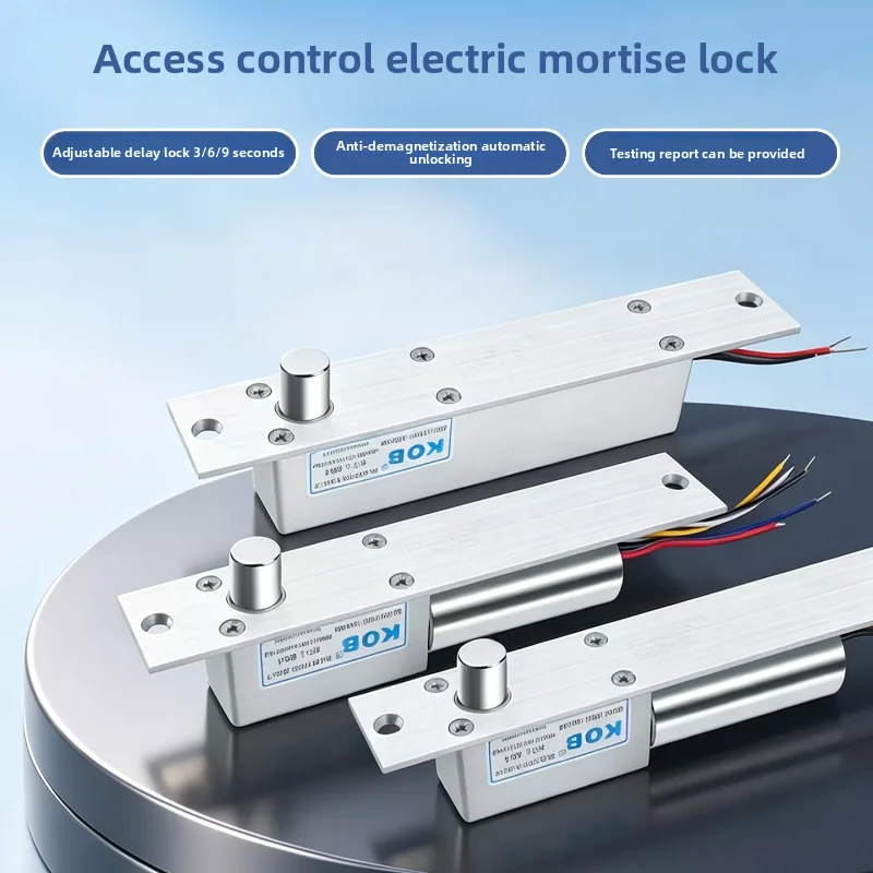 KOB Access Control Electric Plug Lock 12V Access Control Embedded Pin Lock Glass Door Delayed Feedback Electric Control Lock
