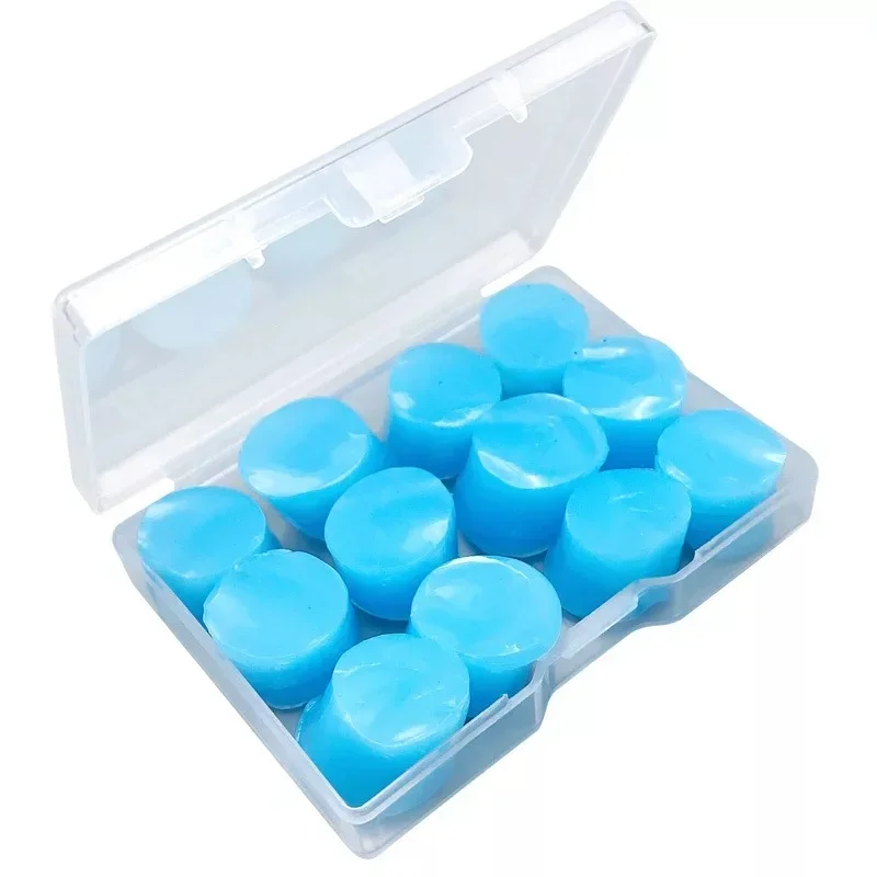 6/12PCS Silicone Ear Plugs Noise Reduction Sleep Anti Canceling Sound Insulation Earplug Protection Sleeping Reusable Ear Plugs