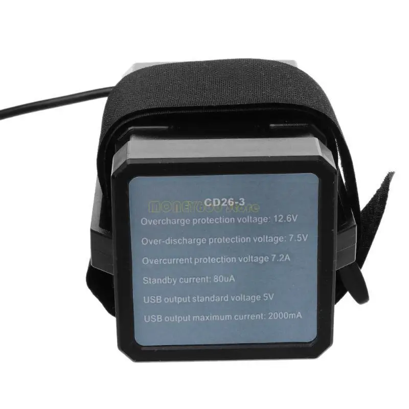 F62C 18650 حزمة البطارية للحالة مقاومة للماء 12 فولت USB لشحن العاصمة 3x18650 26650 مربع بنك طاقة البطارية لضوء الدراجة L LED B.