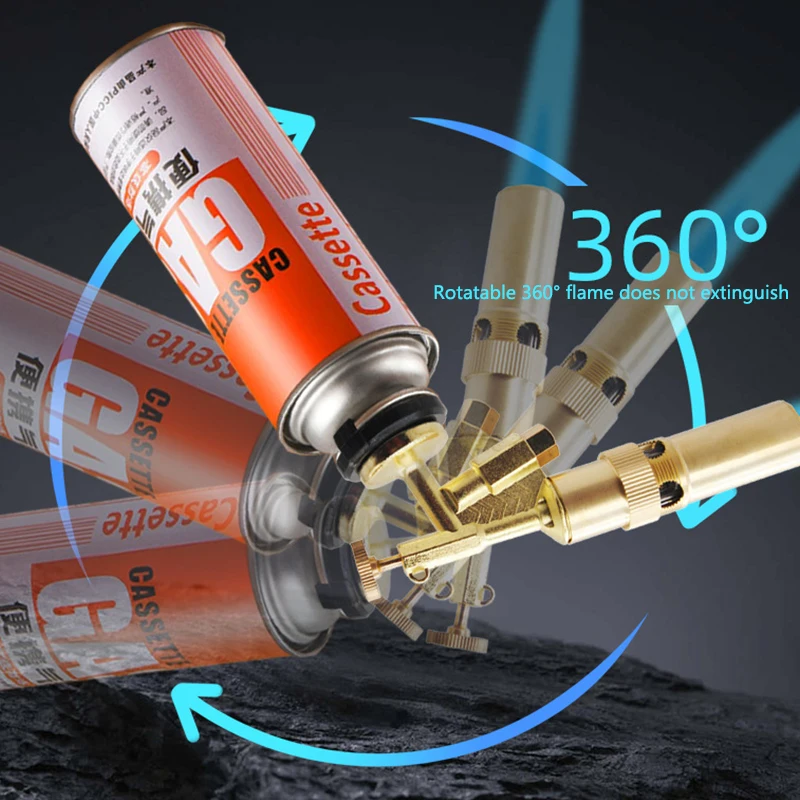 1PCS Welding Torch Gas Burner Flame Gun High Temperature Brass Copper Gas Torch Cooking Soldering Butane AutoIgnition gas-Burner