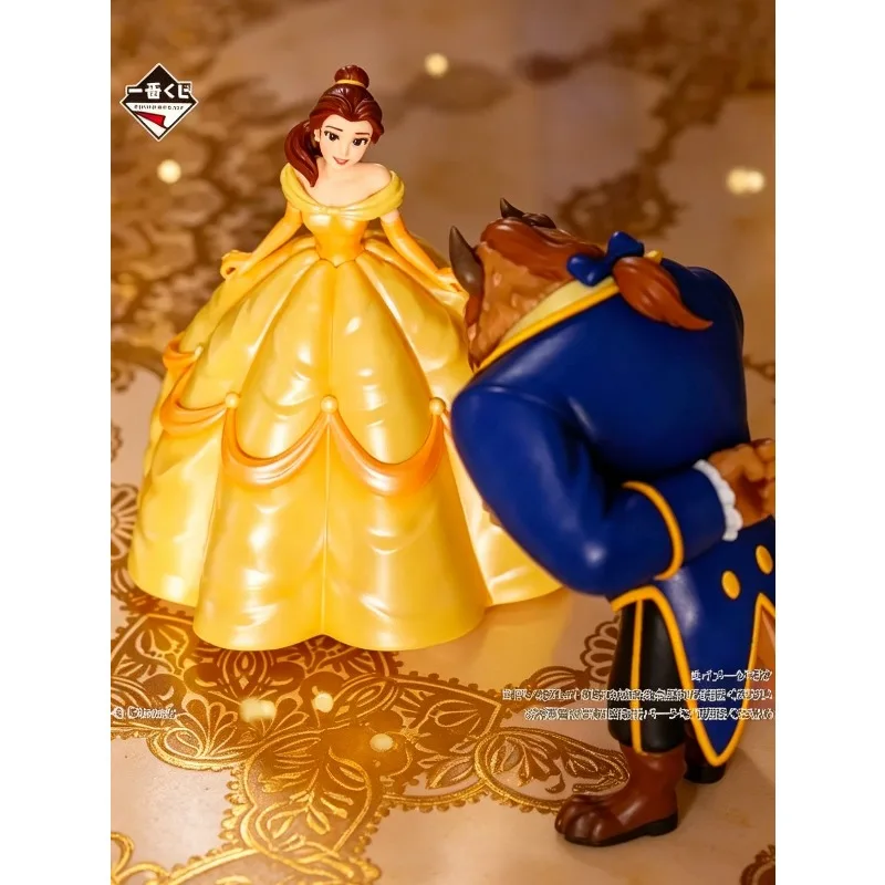 In Stock Bandai Ichiban Kuji Fnchanled Glow Disney Princess Gacha Magic Light Prize A Belle Model toy collection New！160mm