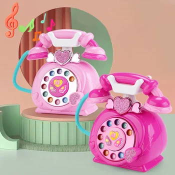 Telefono giocattolo Storytelling macchina cognizione illuminazione giocattoli musicali per bambini per i più piccoli giocattolo educativo precoce regalo di compleanno