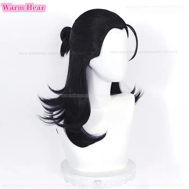 

В наличии Geto Suguru синтетический 30 см/60 см черный галстук косплей аниме термостойкие волосы парики для Хэллоуина + шапочка для парика