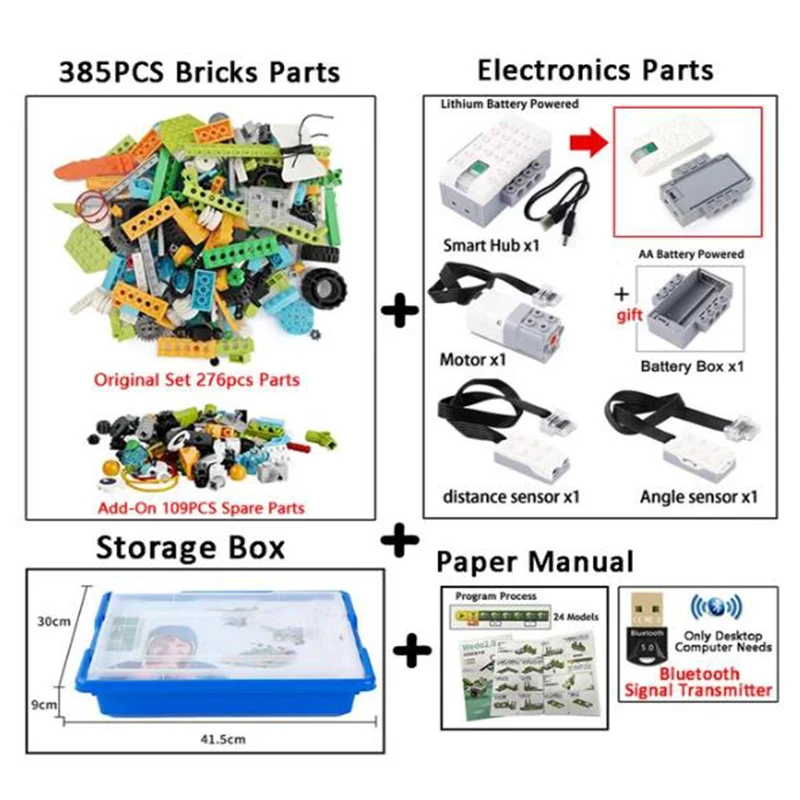 

NEW Upgrade 390Pcs The 3rd Generation We-Do 2.0 STEAM Educational School Robotics Construction Core Set Bricks Kit Toys Gifts