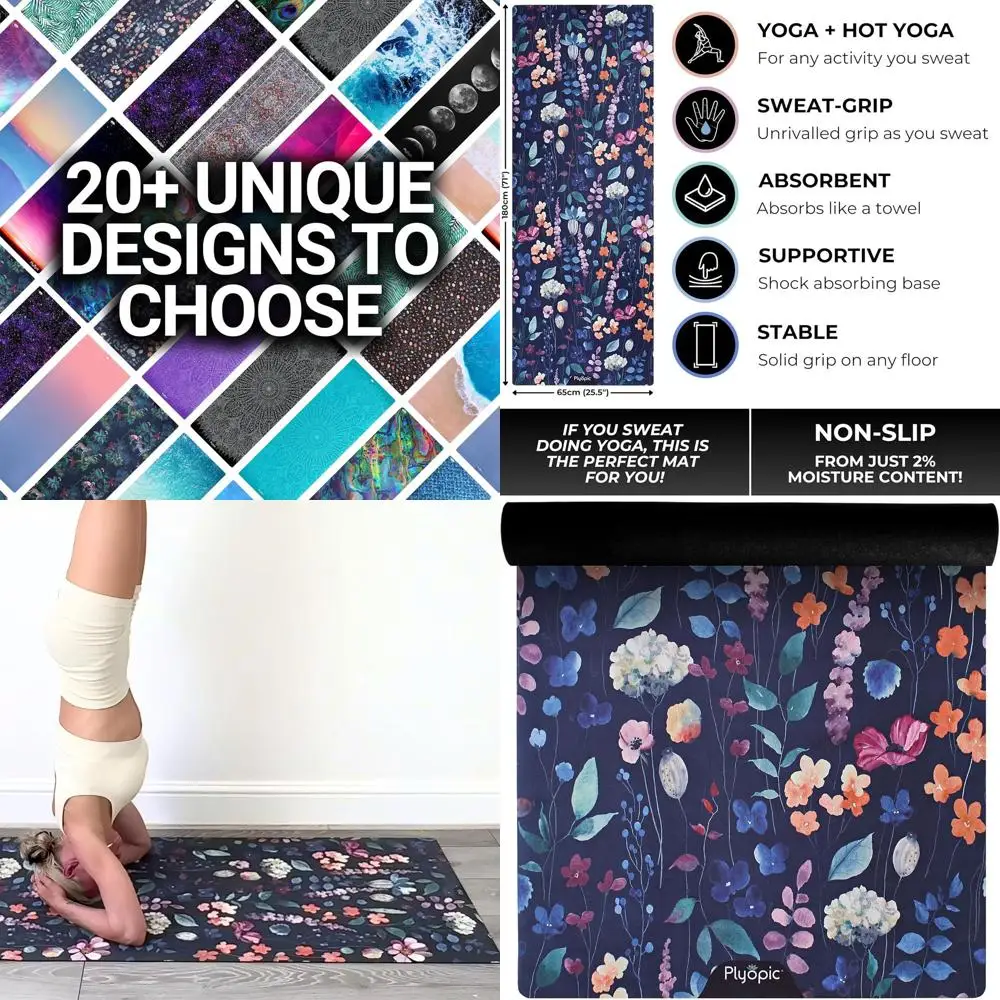 

Premium Yoga Mat and Towel Set | Non-Slip, Eco-Friendly for Hot Yoga, Pilates, and Fitness