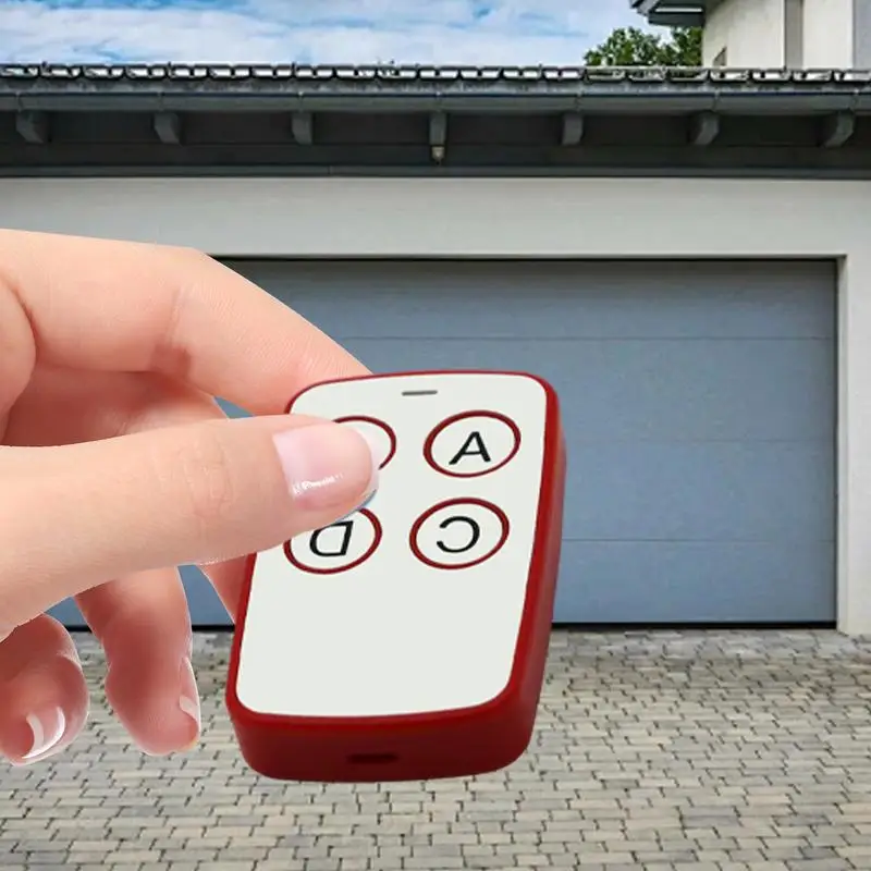 Garage Door Opener Remote Cordless Gate Opener Duplicator 4-Buttons Cloning Remote Control 433 MHZ Replacement Electric Gate