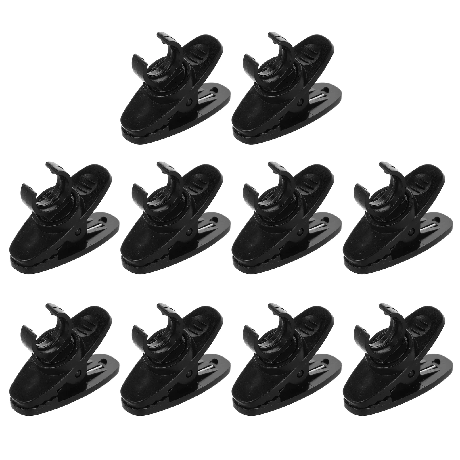 

10pcs Black 8mm Microphone Clips for Wireless Mics Secure Grip Large Diameter Lapel Accessories Adjustable Angle Compatibility