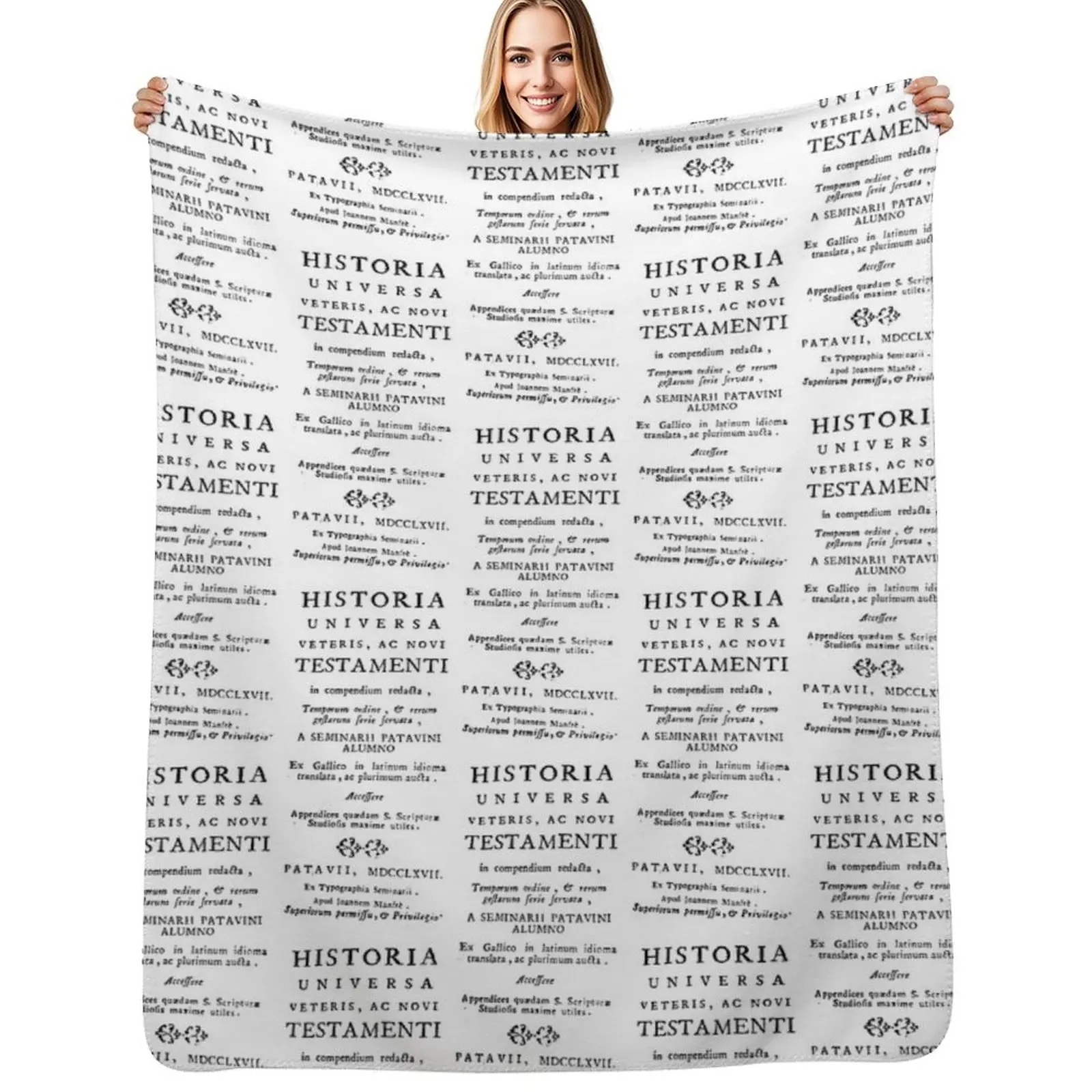 First page of an old book Throw Blanket Moving Bed Fashionable Hairy Sleeping Bag Beach For Sofa Thin Blankets