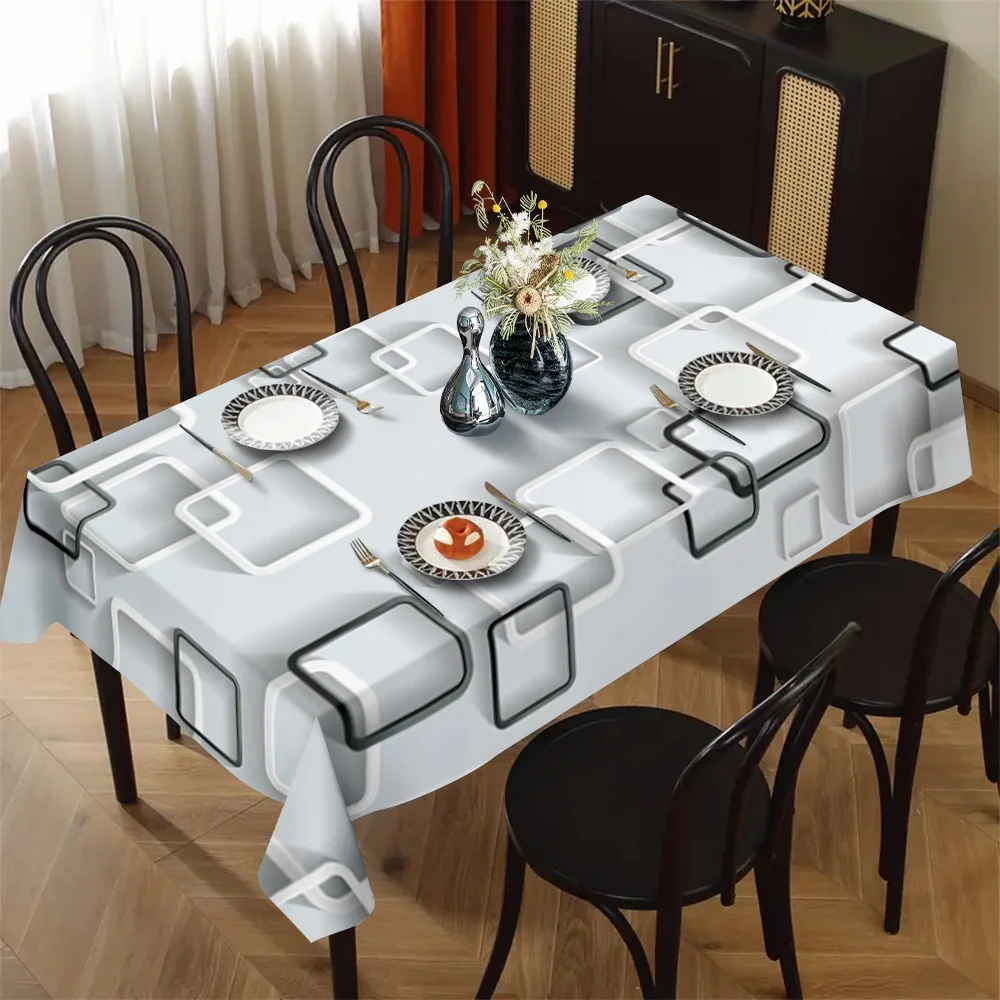 Exquisite and simple geometric pattern tablecloth - suitable for picnics, camping, weddings, parties, festivals