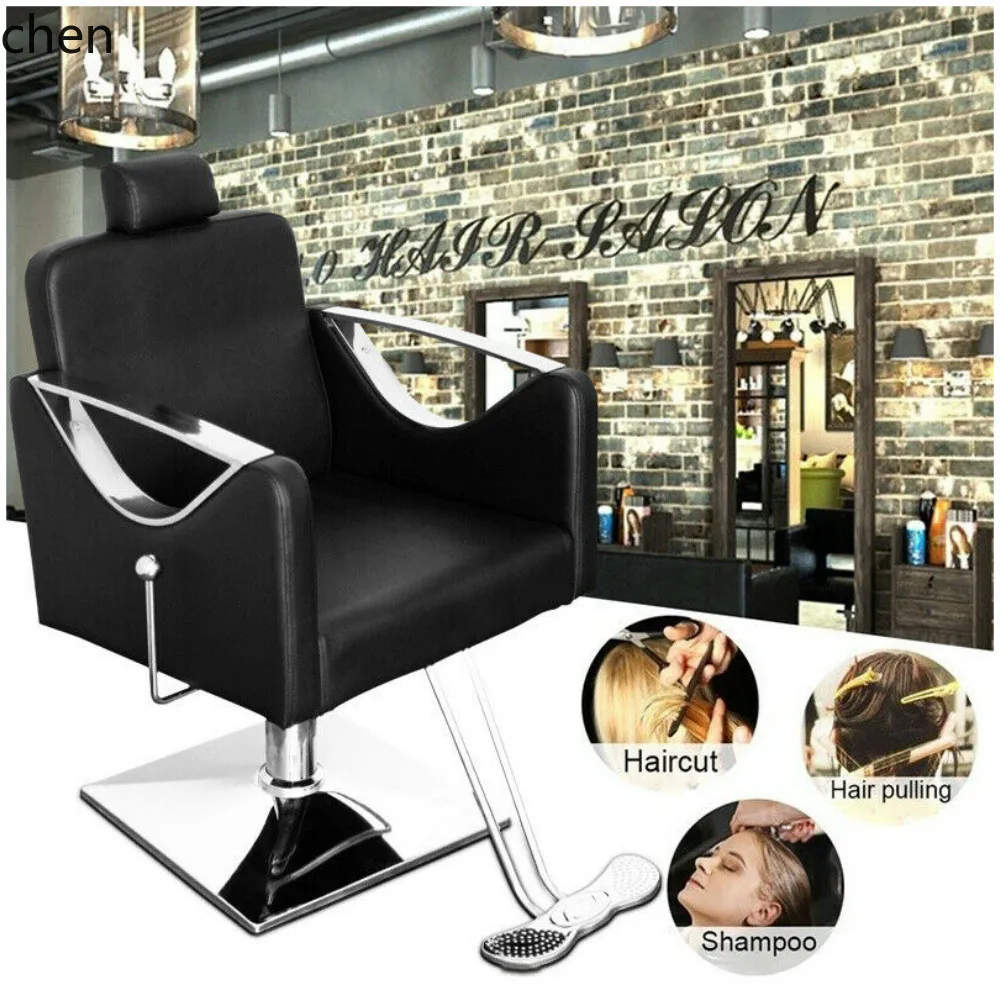CZ Cross-Border Exclusive Barber Chair Hydraulic Hairdressing Chair Rotatable Reclining Beauty Chair Source Factory Wholesale