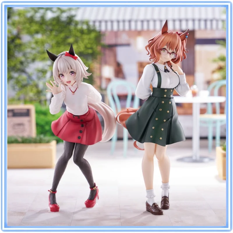 

Original Trio-Try-iT Anime Umamausume:Pretty Derby Curren Chan&Aston Machan Action Model Collectibles Desktop Ornaments