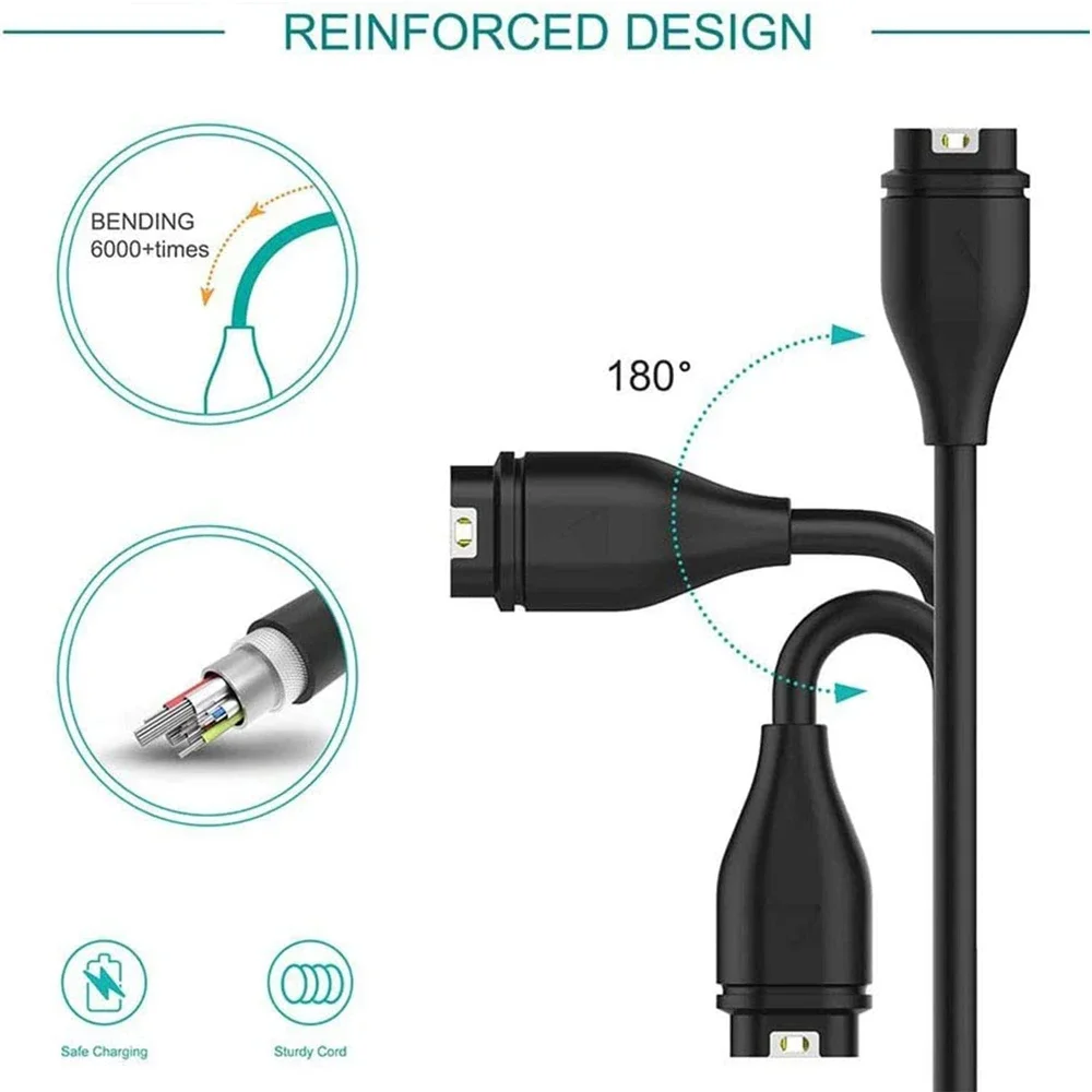 Type C Charger Cable For Garmin Venu 2 Plus/Fenix 7S 7X 6S 6X 5S 5X Plus USB-C Data Sync Charging Cord Forerunner 745 935