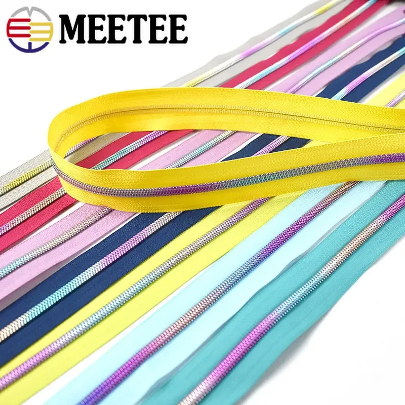 2/5/10Meters 5# Plastic Nylon Zipper Tapes DIY Textile Coat Zippers For Jacket Luggage Repair Kit Garment Sewing Accessories