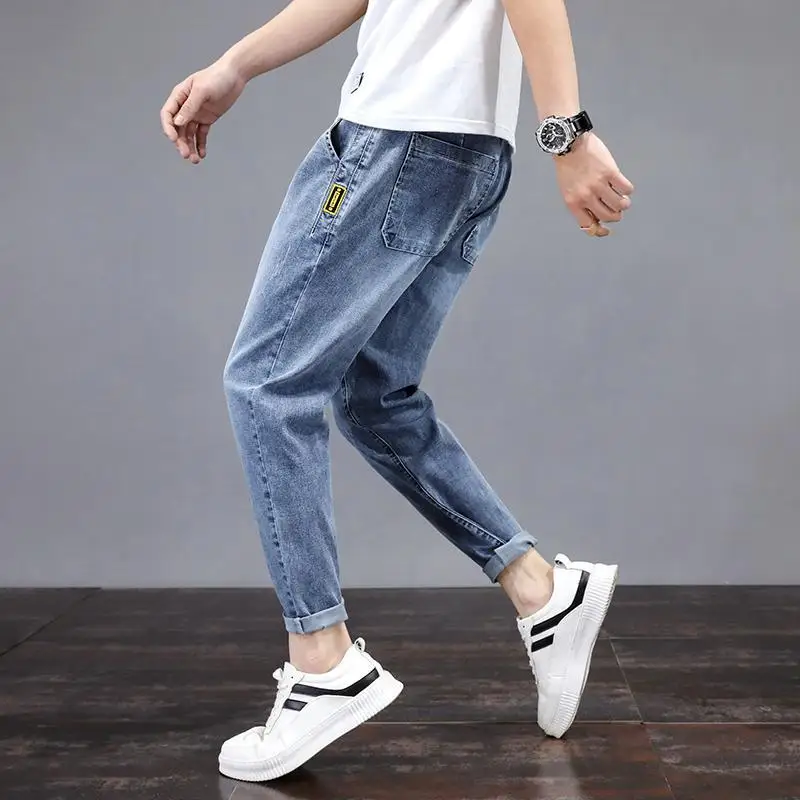 High-end 2026 Men's Clothing Spring Jeans Men's Loose Trendy Summer Thin Small Feet Casual Harlan Pants Workwear Men's Trousers