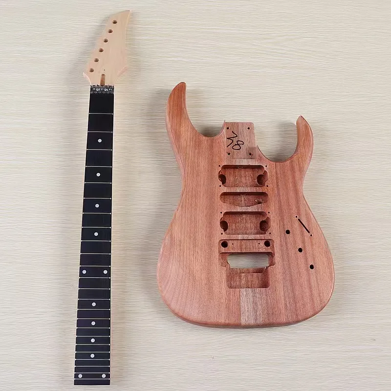 DIY For FY Electric Guitar Semi-Finished Kit Augman Body Maple Neck Rosewood Fretboard Matte Finish H-S-H Pickup Configuration