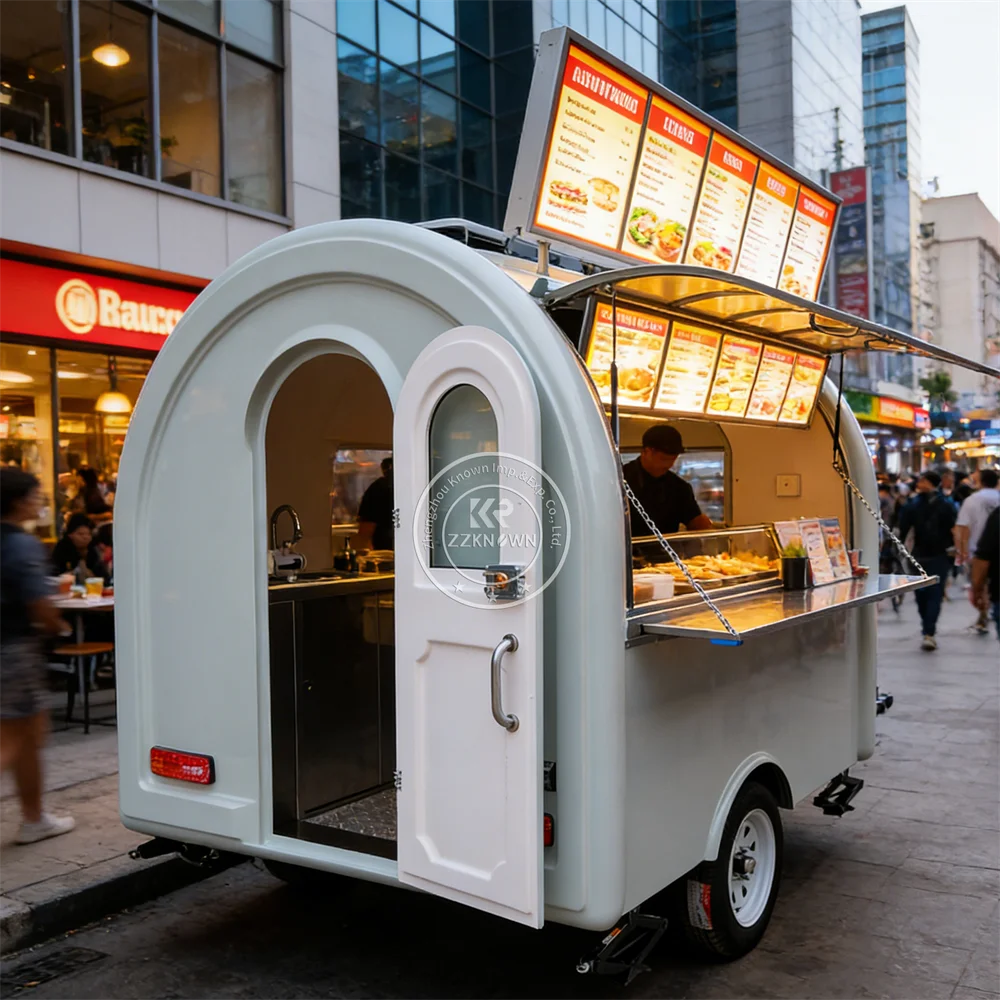 

Прицеп-фургон для мобильного кейтеринга: передвижная торговая точка для мороженого, кофе, пиццы и других продуктов, с возможностью легальной регистрации