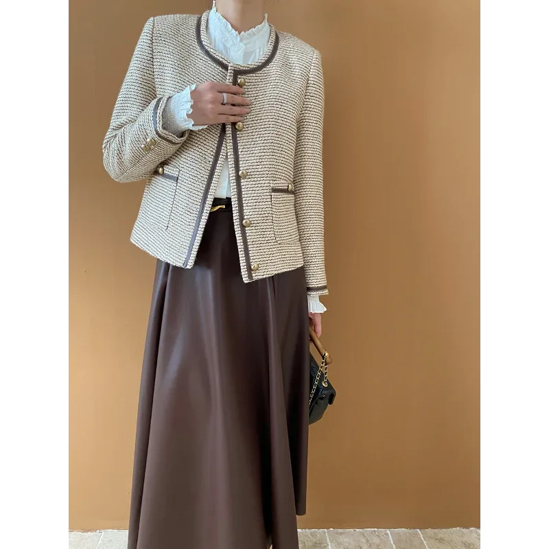 Francês vintage madeira orelha colarinho camisa feminina moda branco doce manga bolha coreia chique elegante básico escritório senhora blusa