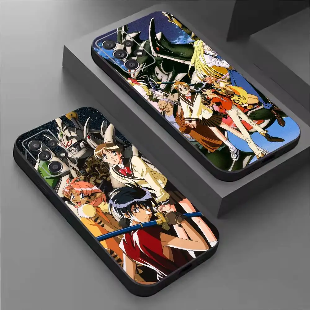 Mecha T-The V-Vision of Escaflowne - Funda suave negra para teléfono Samsung S26,25,24,21,22,21,20,10,9,8,7,6Ultra,Plus,Fe, Lite
