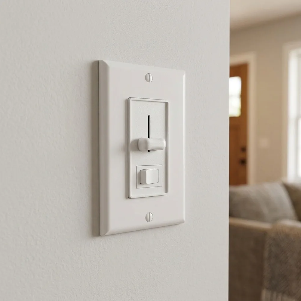 Slide Dimmer Switch 120V AC 600W for LED Lighting Wall Mounted Dimmable Switch Single Pole and 3 Way Wiring Support