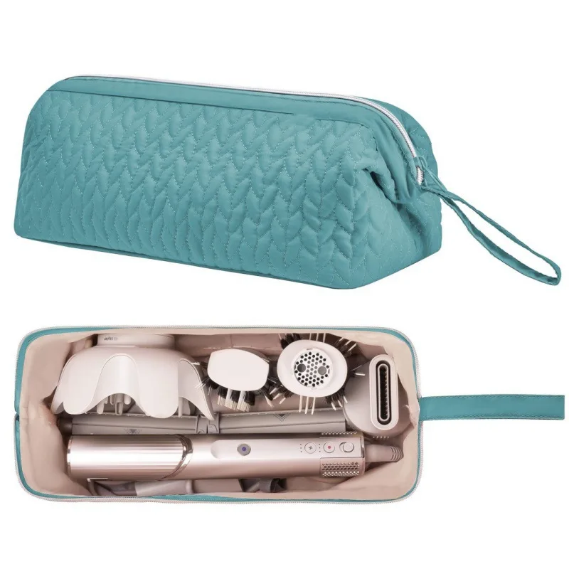 

Outdoor Travel Curling Iron Leather Storage Bag Waterproof Hair Dryer Curling Iron Grooming Leather Cosmetic Bag