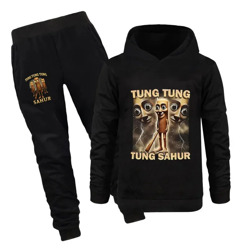 أطفال تونغ تونغ تونغ الصحور صبي فتاة هوديس السراويل دعوى الكرتون الصحور طباعة ملابس الأطفال بلوزات #1