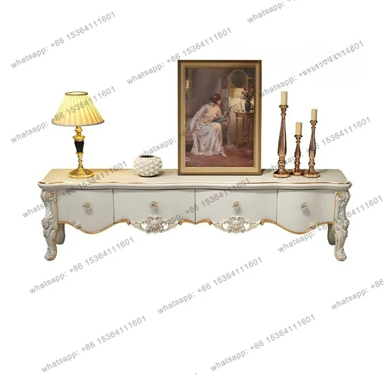 French Aesthetic Tv Stand Classic Luxury Premium With Drawers Tv Stand Retro Unique Meuble Télévision Salon Tv Cabinet Furniture