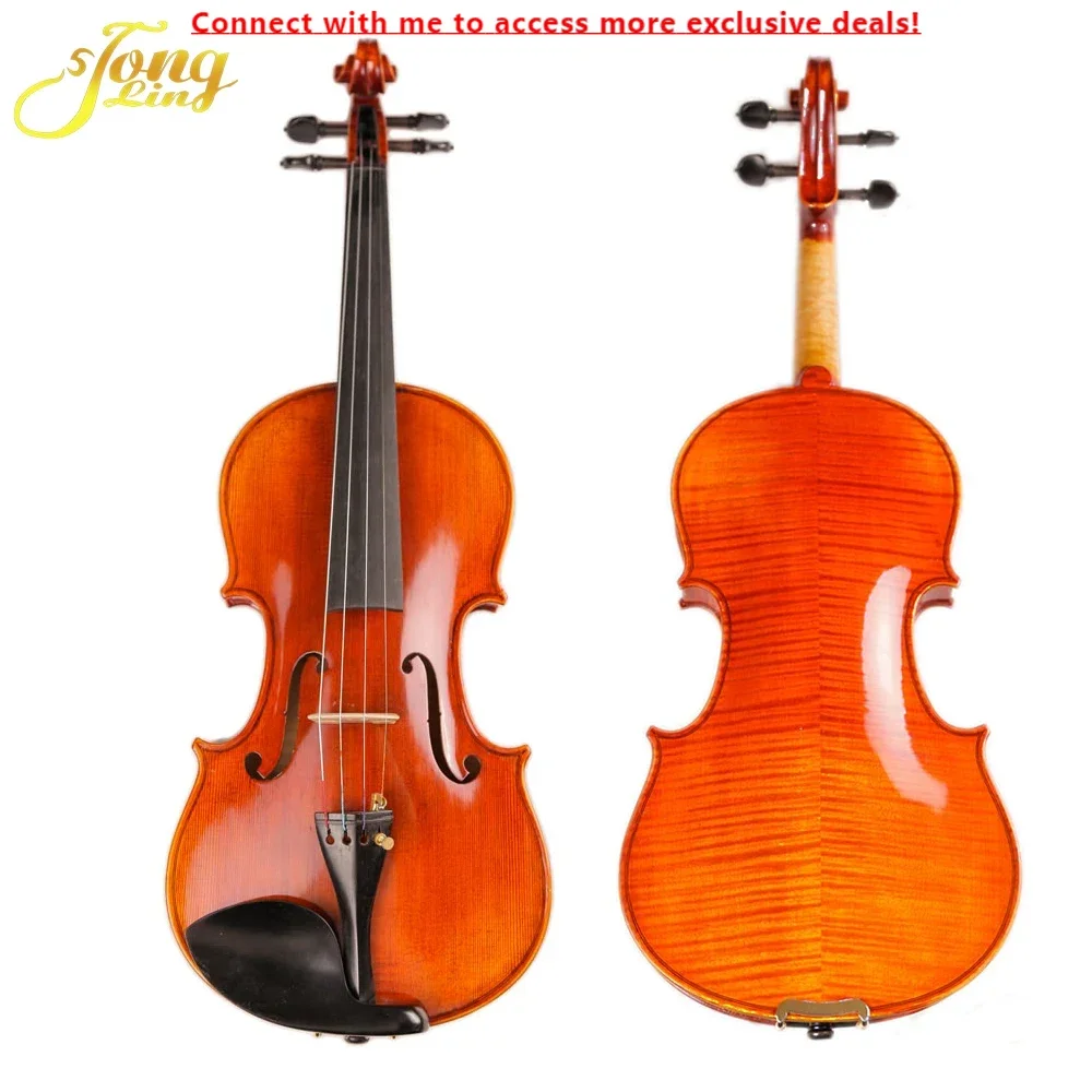 

Tongling Professional Flamed Fiddle Good Violin For Sale