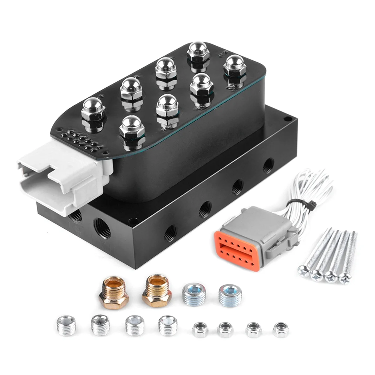 Universal 12v Solenoid Valveblock Air Ride Suspension Manifold Valve Kit UV4For Auto Fast Control