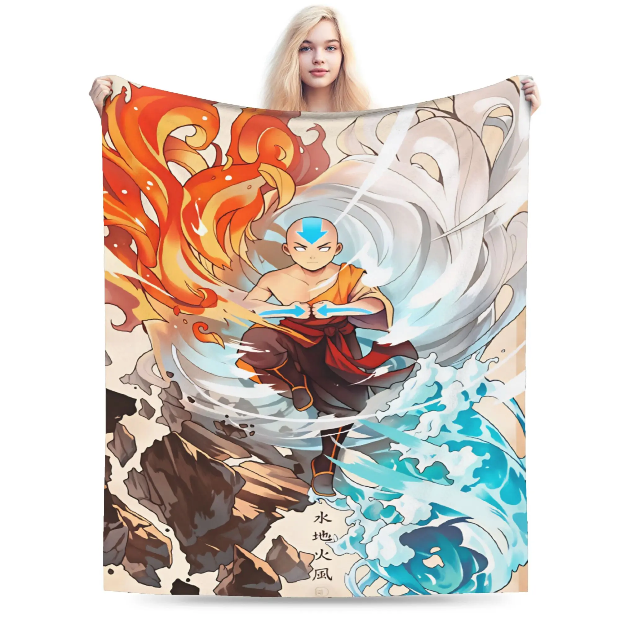 Avatars Airbenders Blanket Winter  Cozy Throw Blanket For Adults Girls Home Decor Flannel Bedspread Bed Cover