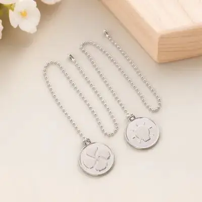 

2 Pcs Ceiling Fan Pendant Pull Chain Light Cord Extension for Fixture Silver Hanging