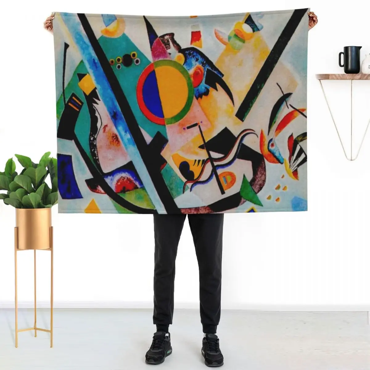 

Wassily Kandinsky | Multicolored-Circle |Kandinsky Inspired Throw Blanket Cozy Microfiber Throw Blanket for Home Bedroom