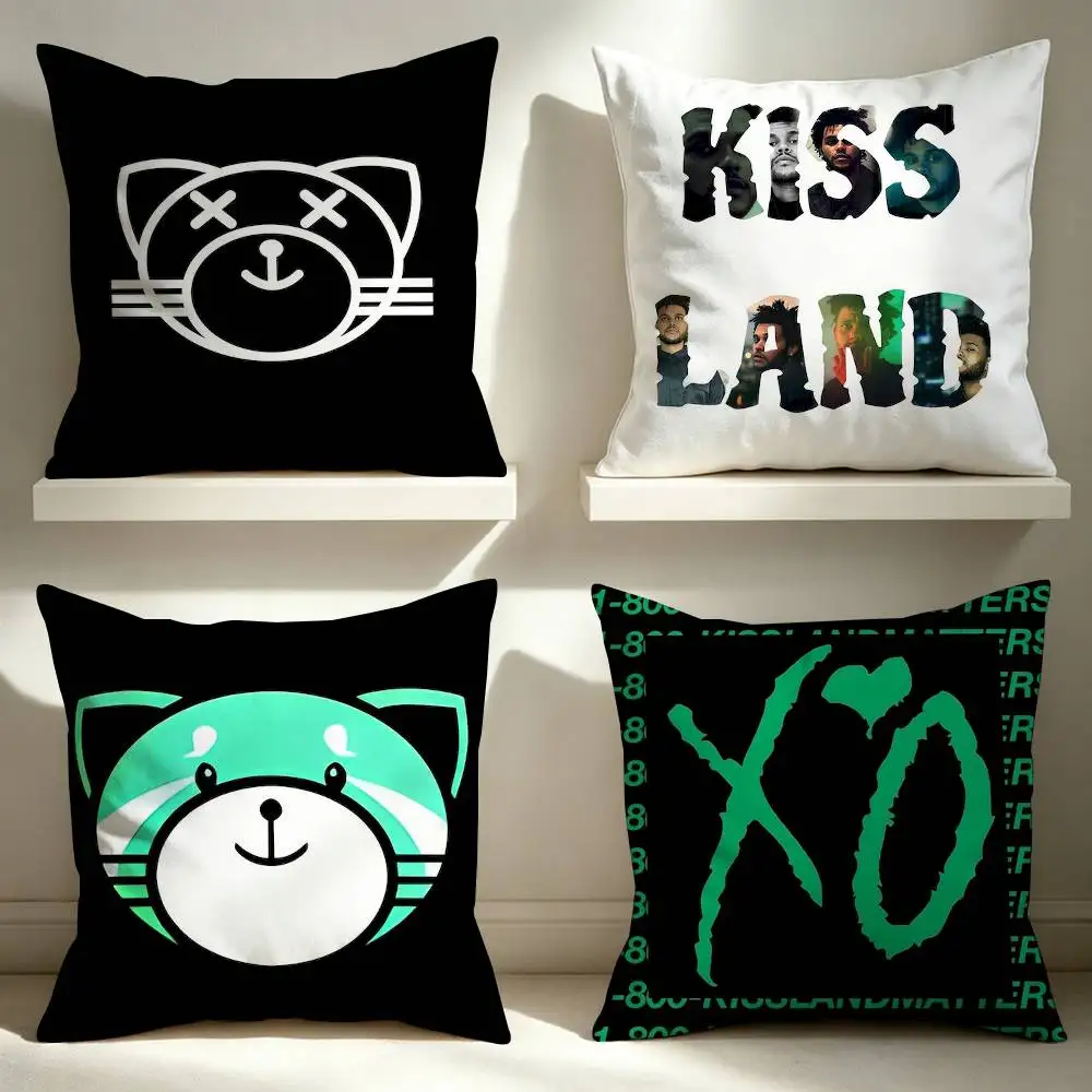 The W-weeknd Kiss Land  Square Pillow Case Multi Sizes For Car Home Bedroom Decor Custom Valentine Gifts