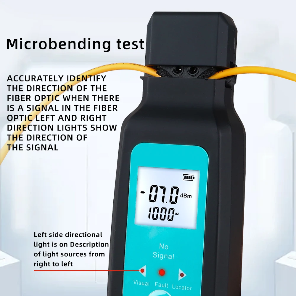 SAIVXIAN Fiber Optic Identifier Live Fiber Optical Identifier with Built in 10mw Visual Fault Locator 800-1700nm SM MM