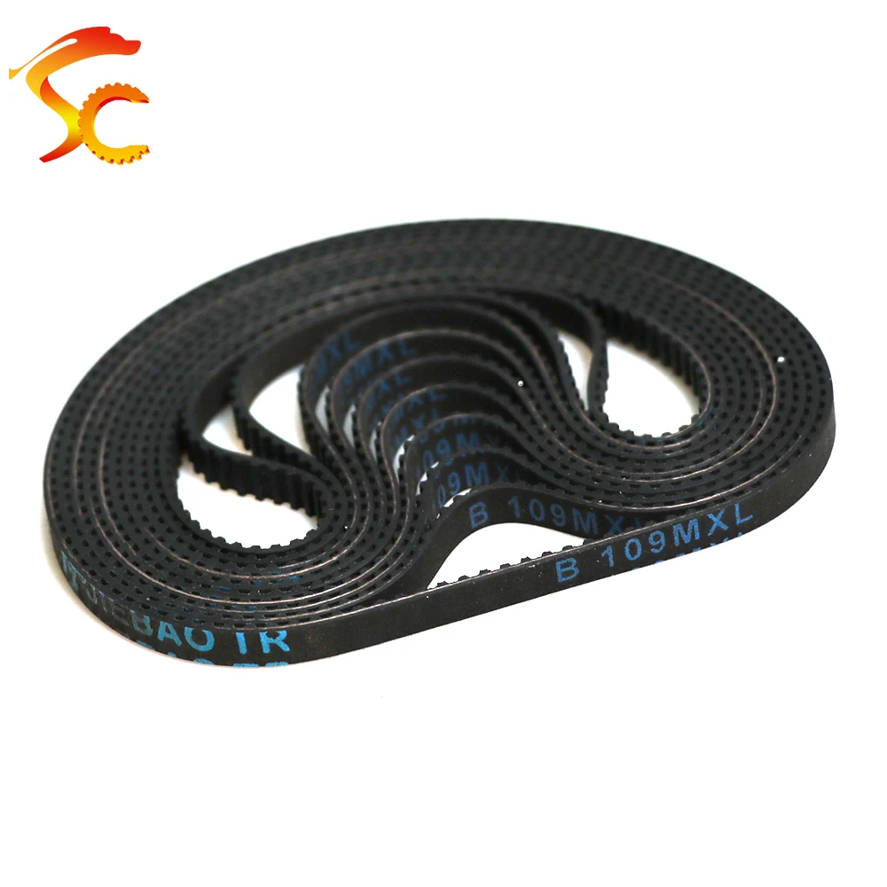 ONEFIRE MXL Timing Belt B107/108/109/110/111/112/113/114/115/116MXL Belt width 4~15mm Synchronous Rubber Pitch 2.032mm For CNC