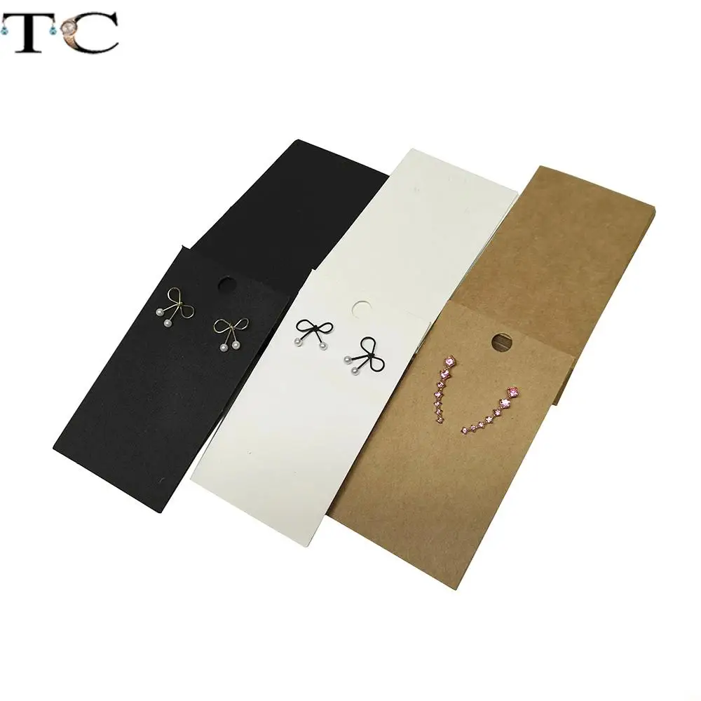 Kraft Paper Ear Stud Hang Tag Jewelry Display Card Necklace Kraft Paper Tag Ear Studs Bracelet Paper Hang Price Tag 50pcs/Lot